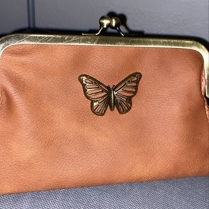 Leather butterfly wallet